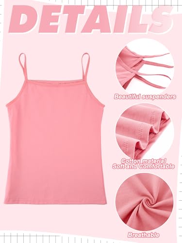 Geyoga 6 Pieces Girls Tank Top Sleeveless Racer Back Top Camisole Cami Undershirts3
