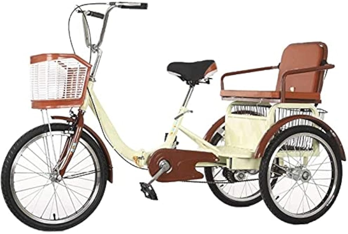 廉売 カーゴトライク3輪自転車 三輪車大人 の高齢者トライクインチ3輪自転車レクリエーション ショッピング エクササイズ用の大型バスケット付きビーチクルーザーメンズレディースバイク 激安で通販 Refractivethinker Com