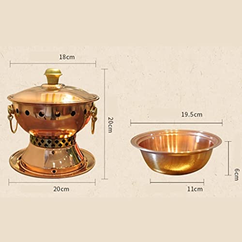 Olla caliente TEMKIN de cobre 20x20 cm para 1-2 personas miniatura 7