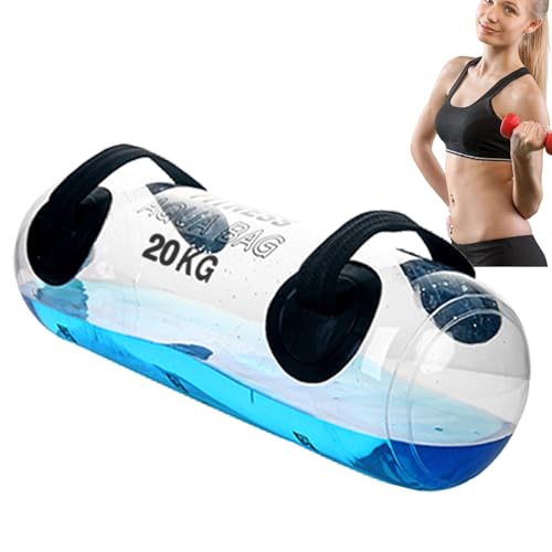 Water Weight Bag - Transparent Weighted Water Bag | Reusable Fillable Fitness Equipment | Foldable Water-Filled Training Weights