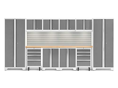 ‎NewAge Products Garage Storage Cabinets Bold 12 PC Set in White Include 2x 30