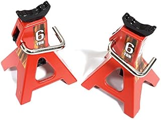 Integy RC Model C30079RED Realistic Model 6 Ton Jack Stands (2) for 1/10, 1/8 Scale & Rock Crawler