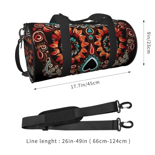 Travel Duffel Bag Lightweight Carry On Weekender Overnight Bags Sugar Skulls Day of the Dead Sports Tote Gym Backpack with Adjustable Strap Hospital Bags Foldable Luggage Bag for Women Men2