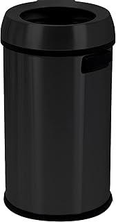 Simpli-Magic 16 Gallon (60L) Open Top Trash Can – Round Commercial Trash Can – Smudge-Resistant, Easy to Clean, Non-Skid Base, Stainless Steel (2 Pack)