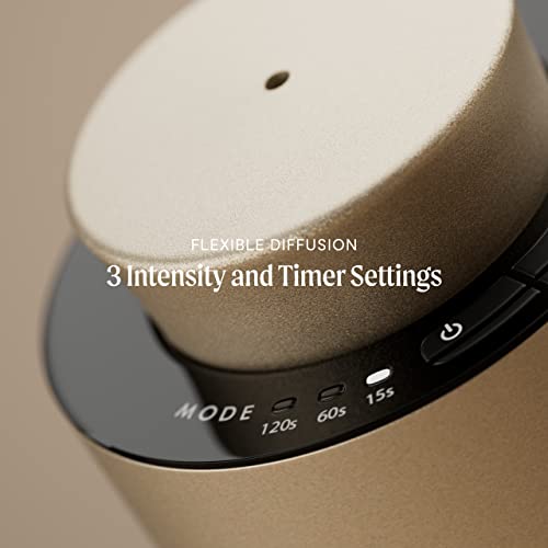Hohm Vessel Diffuser - Portable Essential Oil Atomizer Diffuser For Essential Oils - Customizable Waterless Essential Oil Diffuser For Aromatherapy Oils - Gold #TOP3