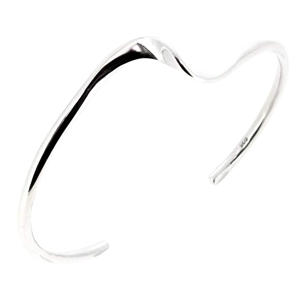 Bracciale Rigido In Argento 925 Massiccio – TreasureBay, Larghezza 4,3 Mm, Taglia Regolabile - 2