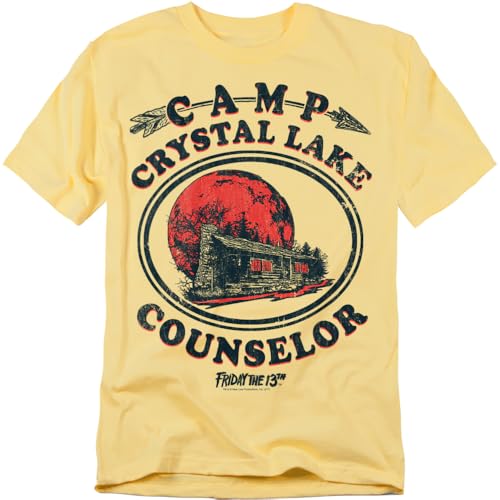 Popfunk Friday The 13th Game Camp Crystal Lake Counselor T-Shirt - Large, Banana
