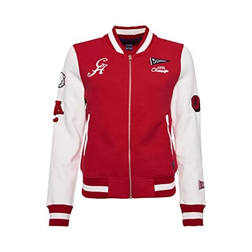 Superdry dam Collegiate text baseball bombercardigan tröja