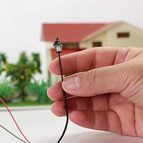 LYM07 10 pcs Model Railway Led Lamppost Lamps Street Lgihts HO Scale 5.7cm 2.24inch 12V New - Thumbnail 5