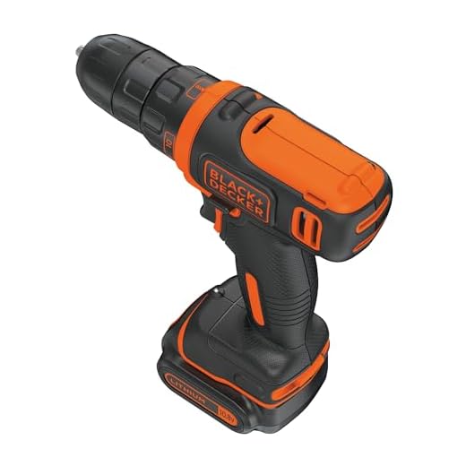 Black+Decker Li-Ion Ultra-Kompakt-Bohrer (Kleiner Akkuschrauber mit ergonomischem Softgriff und LED-Arbeitslicht für Bohr- und Schraubanwendungen, 1 x Akku-Bohrschrauber Li-Ion 10.8 V) BDCDD12