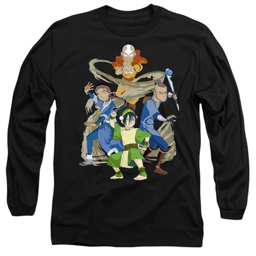 Avatar The Last Airbender t-shirt mixte manches longues imprimé Team Avatar Elements