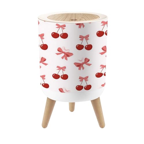 Pequeña caneca de basura con tapa y diseño estético