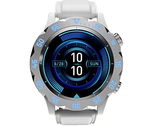 Kavvo Oyster Urban Smart Watch, The World’s First Luminous Smart Watch With Mechanical Rotating Bezel, Local Bluetooth Call, Activity Fitness Tracker, Blood Oxygen Heart Rate Monitor (Raw White) #TOP20