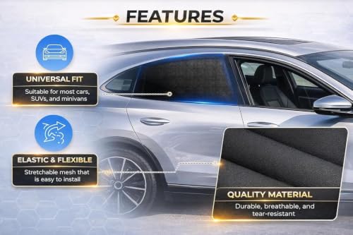 Cortinilla Tesla Model Y parasol interior coche anti insectos 3