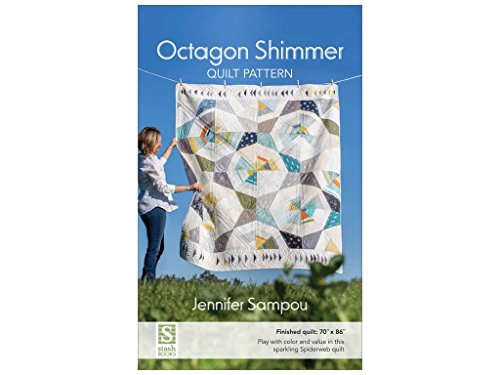 Octagon Shimmer Quilt Pattern: 70" x 86" - Play with Color and Value in This Sparkling Spiderweb Quilt