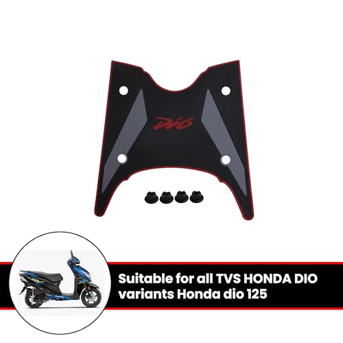 Image of Grandbiker Rubber Foot Mat Compatible with Dio 110 BS6 (Black)