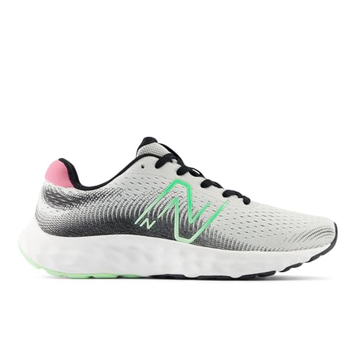 New Balance New Balance Women's 520 V8 Running Shoe, Raincloud/Green Aura/Real Pink, 5 M