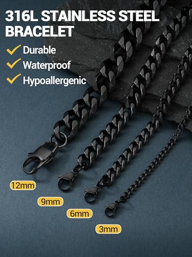 Pulsera Cubana Ajustable de Acero Inoxidable para Hombre y Mujer miniatura 5
