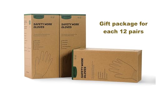 Safety Work Gloves PU Coated-12 Pairs,Red Seamless Knit Glove with Polyurethane Coated Smooth Grip on Palm & Fingers, for Men and Women, Ideal for General Duty Work (Large)