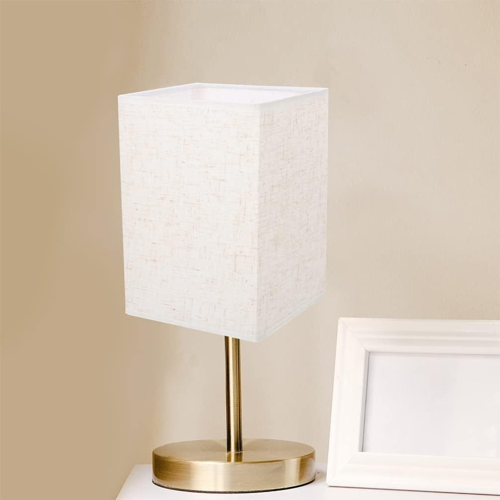 2pcs Linen Lampshade White Candlesticks Lamp Shades Sconces Square Cloth Lamp Shade Chandeliers Rustic Lamp Shade Sconce Lights Indoor Drum Lampshade Office Branches Accessories