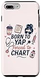 Vintage Born to Yap Forced to Charts, divertidas enfermeras de urgencias Carcasa para iPhone 7 Plus/8 Plus