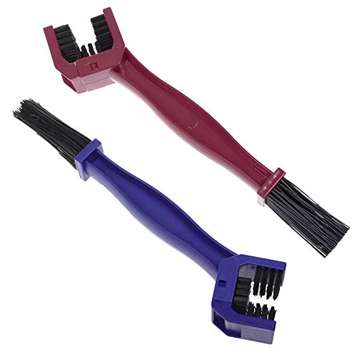 AWEHIRU COSMOS 2 Pcs Bike Bicycle Chain Washer Cleaner Cleaning Brush (Blue and Red Color)