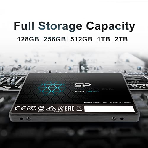 Silicon Power 2TB SSD 3D NAND A55 SLC Cache Performance Boost SATA III 2.5" 7mm (0.28") SSD Internal Solid State Drive (SP002TBSS3A55S25) by SP Silicon Power - Image 4