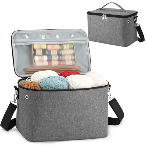 Crochet Yarn Knitting Bag, Yarn Holder Storage Organizer 13