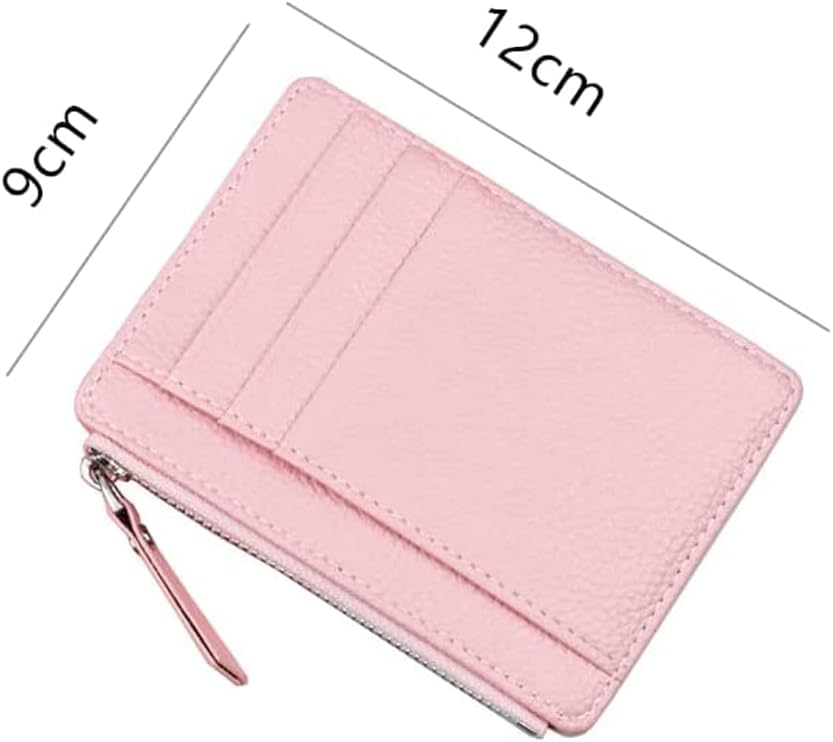 fhda Classic Pu Leather Wallet Small Short Zipper Card Case Purse Portable Women's Card Slots Minimalist Front Pocket