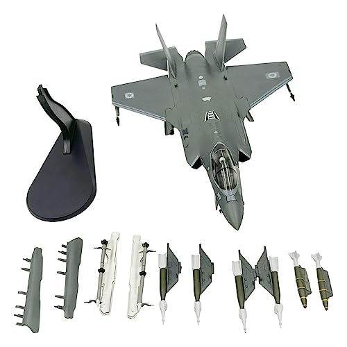 Modelo de avión F-35i escala 1 72 de metal con soporte para coleccionistas 3