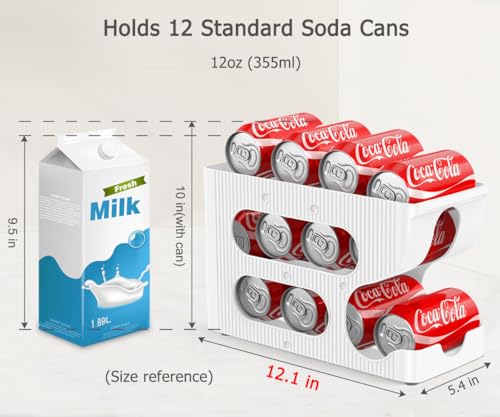 FIFO-Soda-Can-Organizer-for-Pantry-or-Fridge-Holds-24-Cans-2-Pack-Automatic-Rolling-Drink-Organizer-for-Fridge-Space-Saving-Pop-Can-DispenserHolderStorageContainer-for-Refrigerator