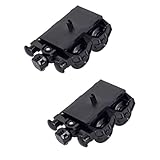 MOC City Creative Building Block Train Wheels, Black, 2-Piece Set, DIY Compatible with City Train Construction Sets