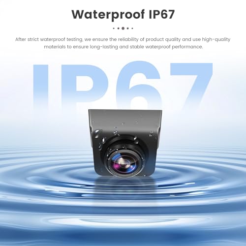 Image of Inefala AHD 1280X720P Small Backup Camera with IP67 Waterproof Night Vision Parking Assistance Cameras, 360 Rotating Rearview Camera with 6M Cable for Car Accessories Fit Car Vehicle SUV RV DC12V