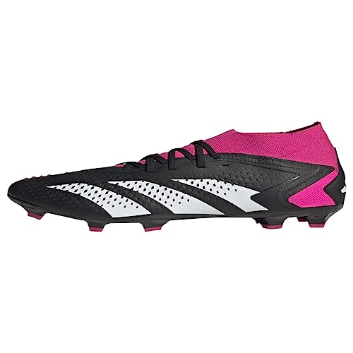 Adidas Unisex Predator Accuracy.2 Firm Ground Soccer Shoe, Black/White/Team Shock Pink, 8 US Men