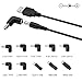 LIANSUM USB to DC 5V Power Cord, Universal DC 5.5x2.1mm Plug Jack Charging Cable with 10 Connector Tips(5.5x2.5, 4.8x1.7, 4.0x1.7, 4.0x1.35, 3.5x1.35, 3.0x1.1, 2.5x0.7, Micro USB, Type-C, Mini USB)5FT