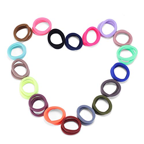Qiray Hair Ties Hair Accessories Set For Girls and Women,Large Retractable Cotton,18 Colors 36 Pieces.