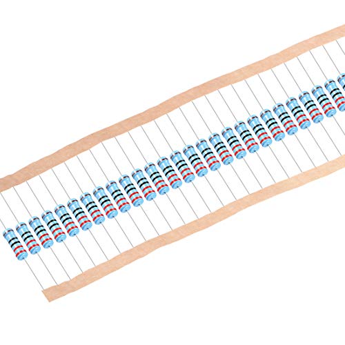 Lot De 100 Résistances Film Métal 220k Ohms 1/2W 1% - Sourcing Map - Code Couleurs 5 Bagues - Pour Audio Et électronique