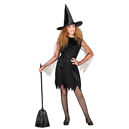 W WIDMANN MILANO Party Fashion - Costume enfant sorcière, robe & chapeau de sorcière, conte de fées, magicien, déguisement Halloween