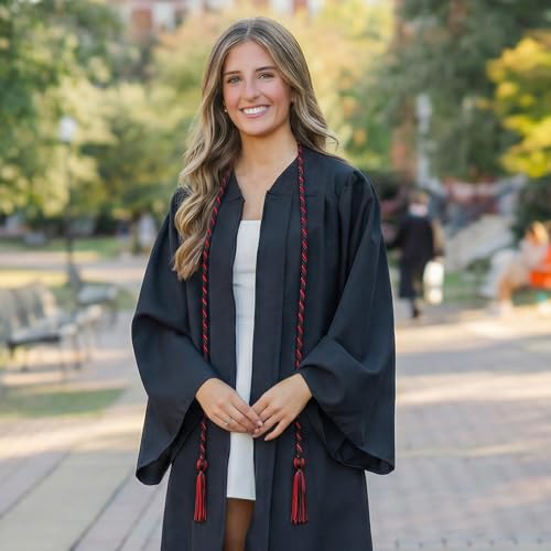 Image of GraduationMall Graduation Honor Cord 68 inch BlackRed