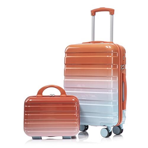 Image of Hardside Luggage, Lightweight Suitcase with Spinner Wheels Transition Red