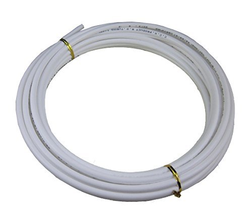 SENSTREE 1/4 Inch Water Tubing Hose Pipe, 1/4" Tube 10m Meters 30 feet PE Pipe for RO Water Filter System Fridge Ice Maker (White)