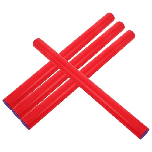 FUNNETOYU 4 Piezas Entrenamiento Sensorial para Juego Anillos de Plástico con Varillas Rojas Equipo Multifuncional para Desarrollo Físico y Sensorial Hogar y Jardín de Infancia