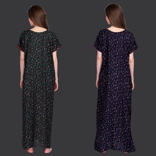 Image of Women's Alpine Floral Print Maxi Night Gown