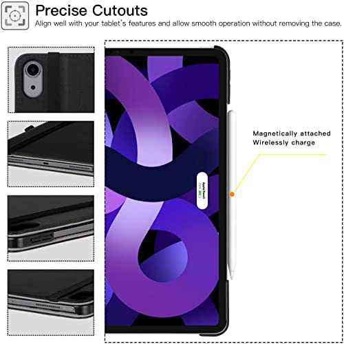 Ztotop Case For Ipad Air 5Th/4Th Generation 10.9 Inch 2022/2020, 360 Degree Rotating Pu Leather Cover For Ipad Pro 11" 2018/Ipad Air 4 & 5, Black #TOP4