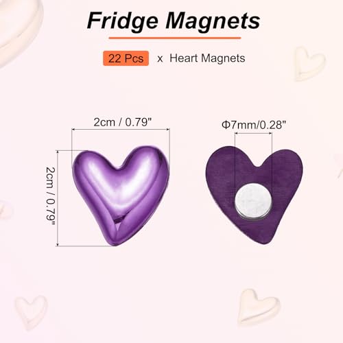 Imanes decorativos Patikil Corazón Mini 22 pcs miniatura 2