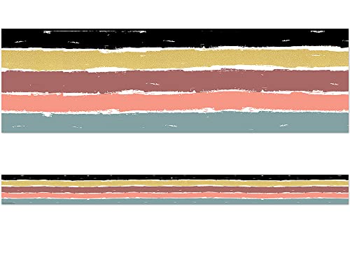 Bordure droite à rayures multicolores pour décoration de tableau scolaire