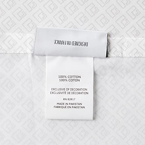 Lacoste 3-Piece Cotton Sheet Set, Outline Pique, Light Grey, Twin #TOP2