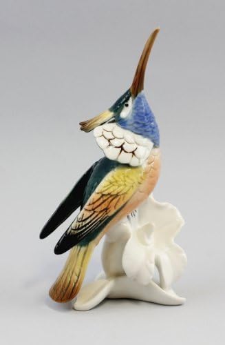 Porcelain Figurine Hummingbird on Flower