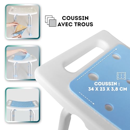 Tabouret de douche réglable Nora 136 kg – KARAT