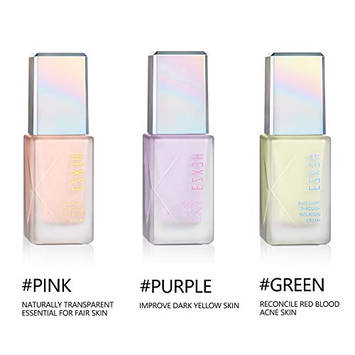 Hexze Makeup Primer,Base Face Primer, Primer Face Makeup, Fills In Pores And Fine Lines, Natural Matte Finish, Hydrating Face Primer #02 Purple #TOP6